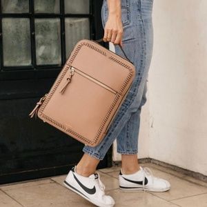 CALPAK SQUARE LAPTOP BACKPACK (KAYA) - Caramel